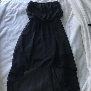 Black strapless dress